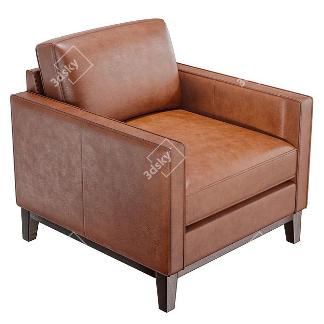 Pimlico Top Grain Leather Armchair 3D model image 1