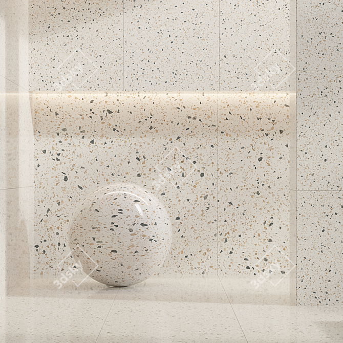 Terrazzo Marble Texture Bundle 4k 3D model image 6