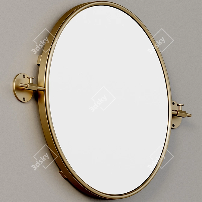 Deco-inspired Verso Mirror for Luxe Spaces 3D model image 2