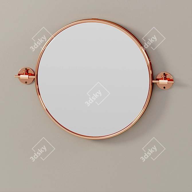 Deco-inspired Verso Mirror for Luxe Spaces 3D model image 4