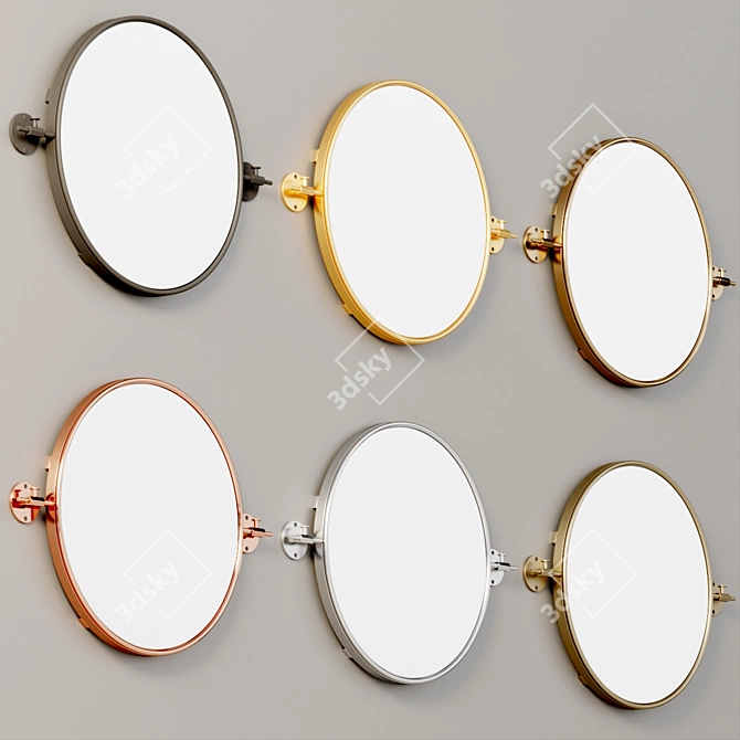 Deco-inspired Verso Mirror for Luxe Spaces 3D model image 5