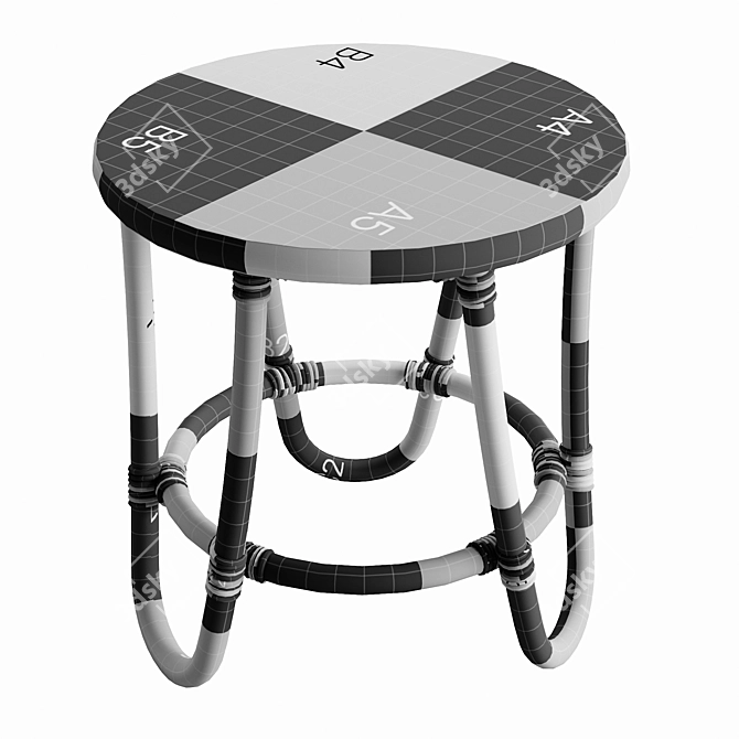 Tropical Bamboo Coffee Table 3D model image 2