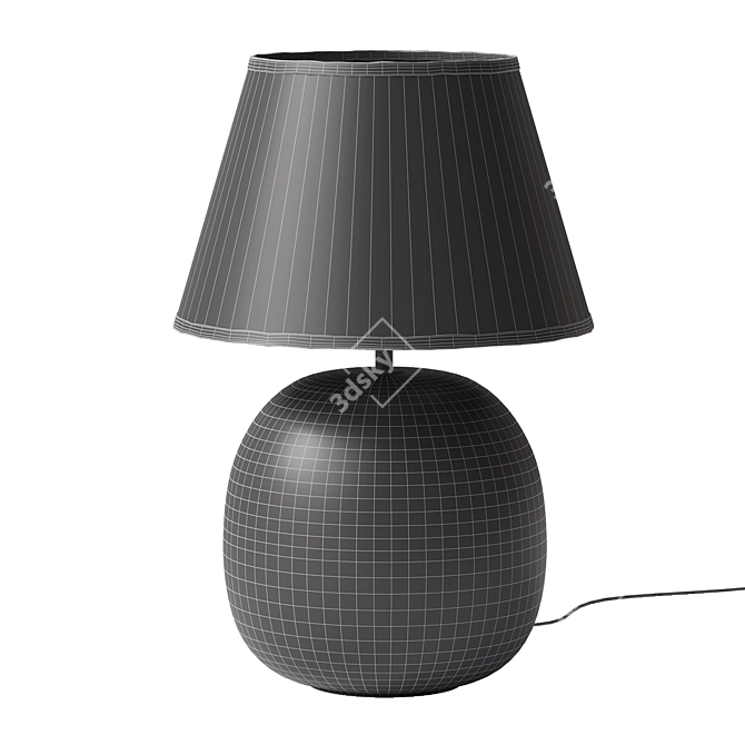 Elegant Reactive Glaze Table Lamp 3D model image 3