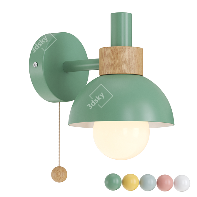 Scandinavian Style Colorful Wall Light 3D model image 1