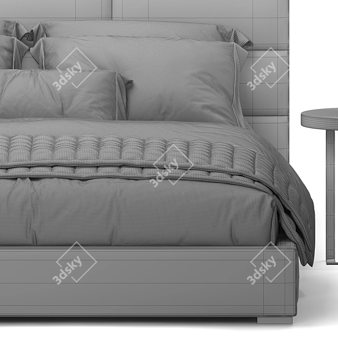 Modena King Bed Frame 3D model image 6