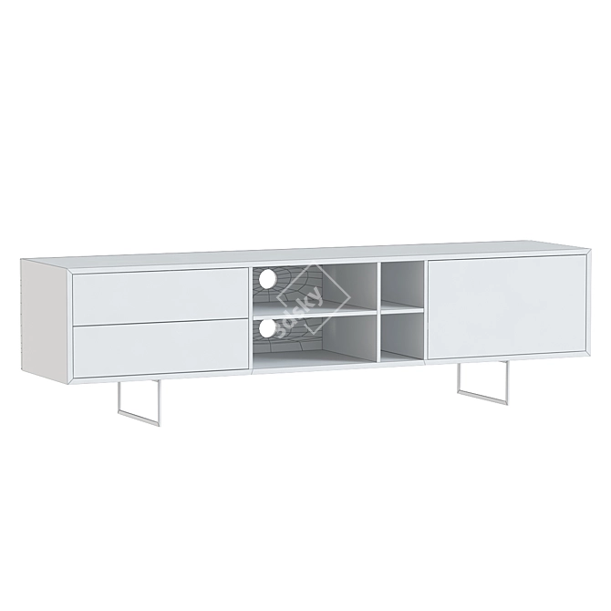 Sleek Tahoe Media Console Stand 3D model image 2