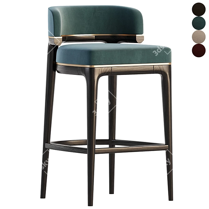 Elegant Grange Bar Stool 3D model image 1