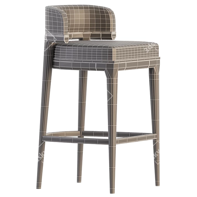 Elegant Grange Bar Stool 3D model image 6