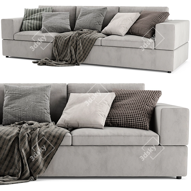 Modern Jesse Terence 3-Seats Sofa 3D model image 3