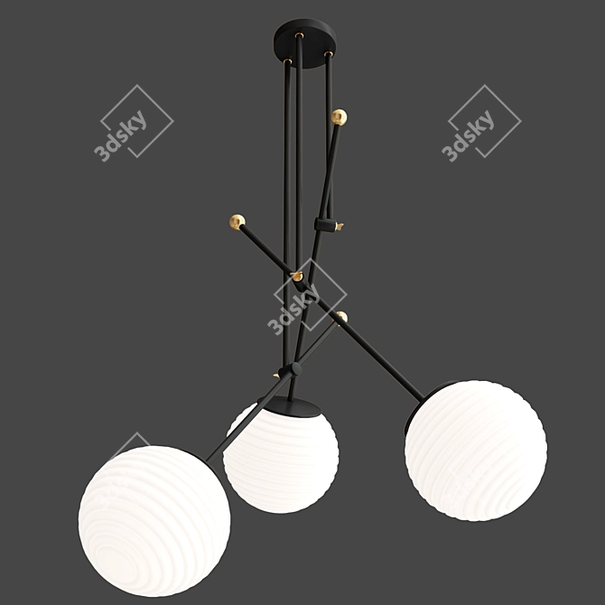 Modern CAFE Ceiling Light Fixture 3D model image 2