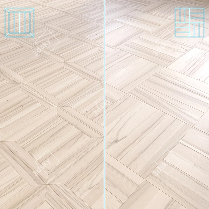 Modular Wood Flooring Model 3D model image 1