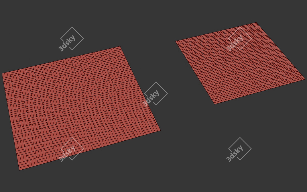 Modular Wood Flooring Model 3D model image 6