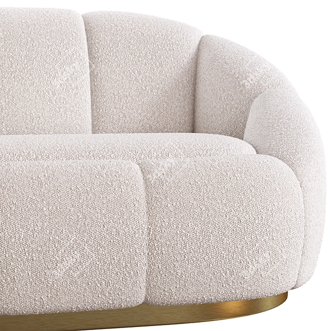 Luxury Brisbane Cream Sofa 3D model image 1