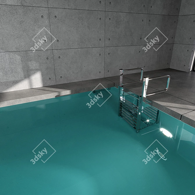 Roofed Swimming Pool Model - VRAY & CORONA 3D model image 4