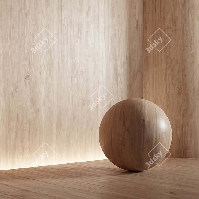 Seamless Wood Material Texture 3D model image 3