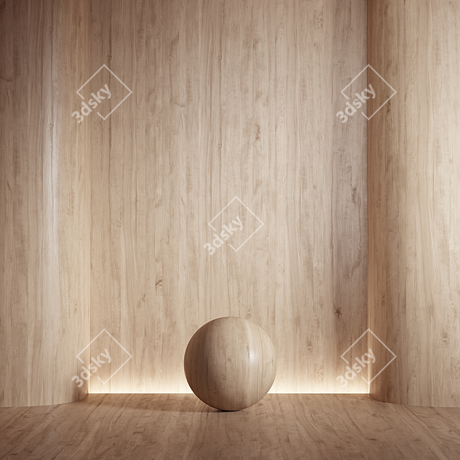 Seamless Wood Material Texture 3D model image 4