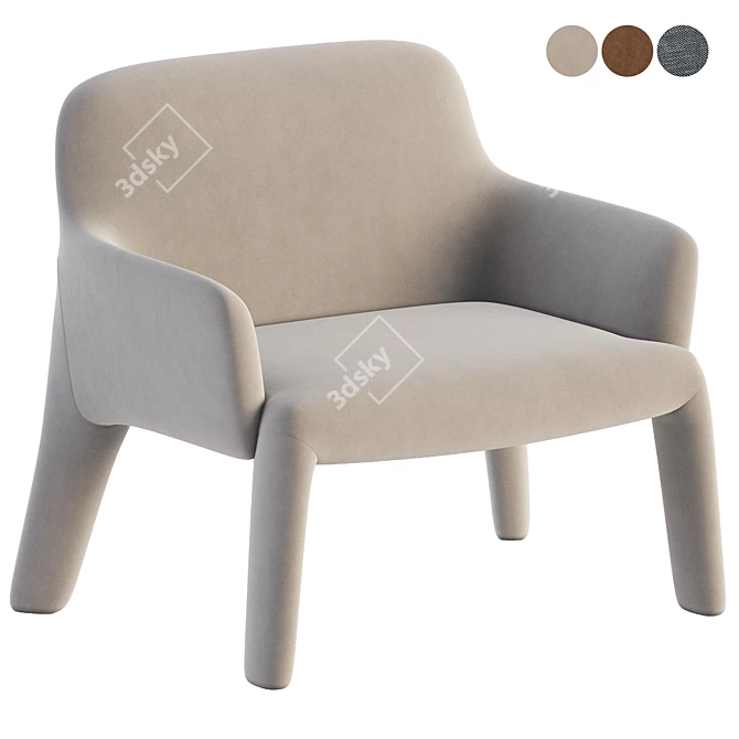 Modern Molteni Armchair Design 3D model image 1