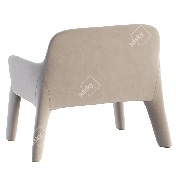 Modern Molteni Armchair Design 3D model image 4