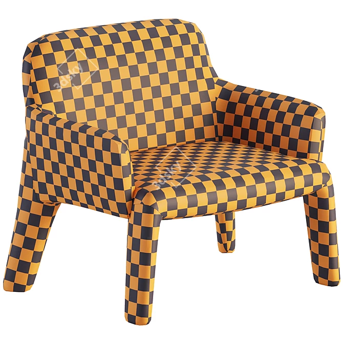 Modern Molteni Armchair Design 3D model image 7