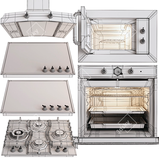 Gorenje Integrated Retro Appliances 3D model image 7