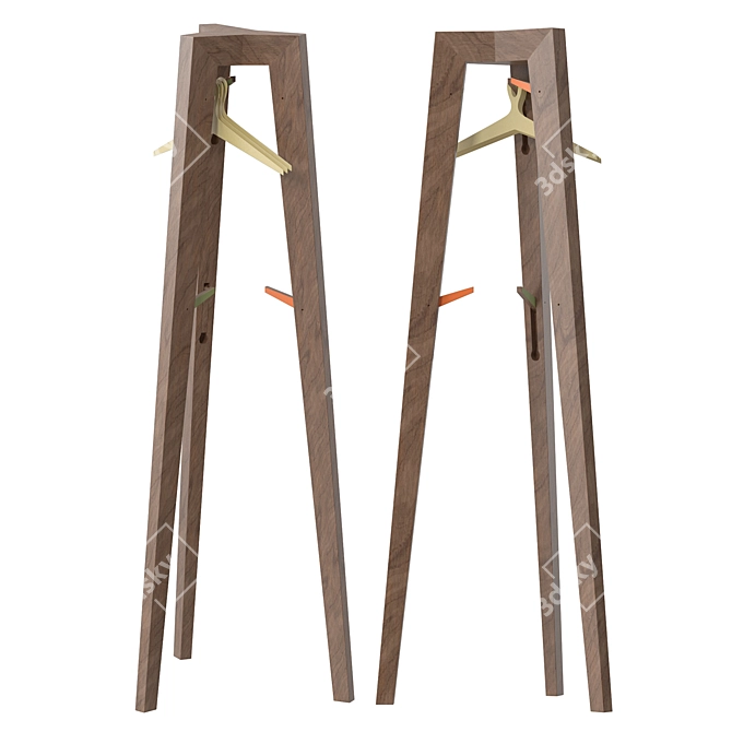 Elegant STORK Coat Rack Stand 3D model image 4