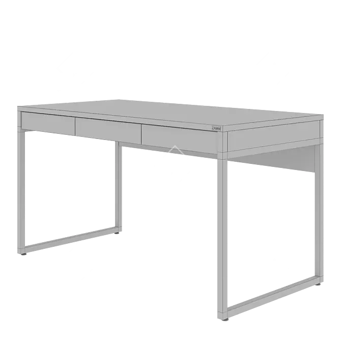 LINDA Writing Desk, 2 Sizes 3D model image 3