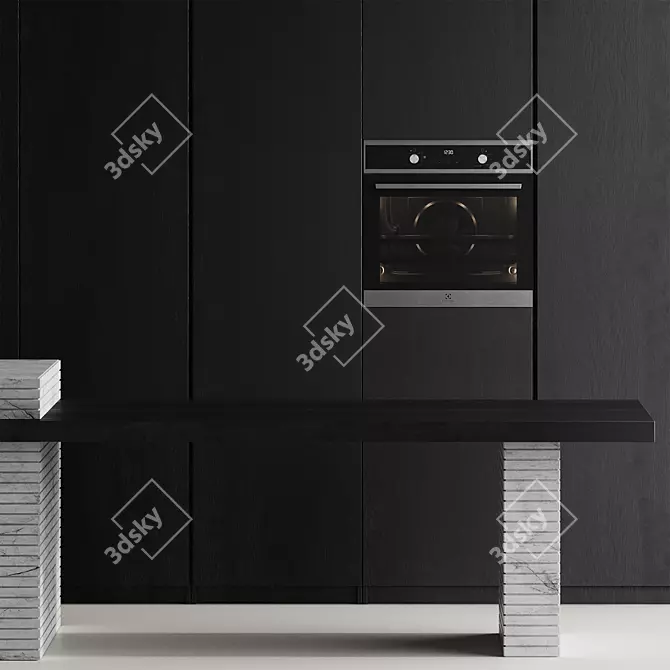  Modern Kitchen Island Render Kit 3D model image 3