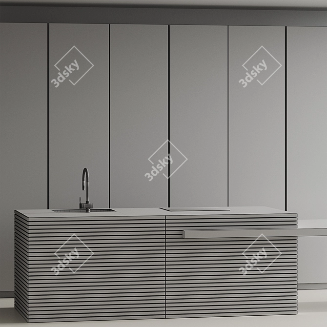  Modern Kitchen Island Render Kit 3D model image 10