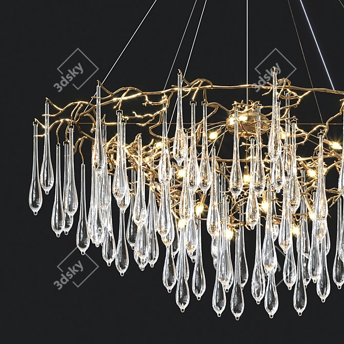 Elegant Branch Chandelier - Etsy Luxxury 3D model image 2