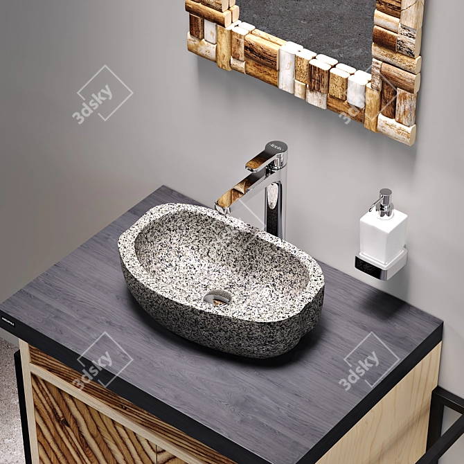 Archpole Vanity Set with Granite Sink 3D model image 3