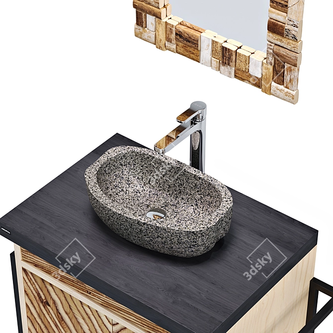 Archpole Vanity Set with Granite Sink 3D model image 14