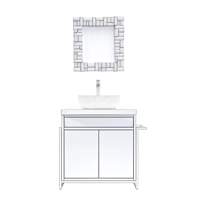 Archpole Vanity Set with Granite Sink 3D model image 18