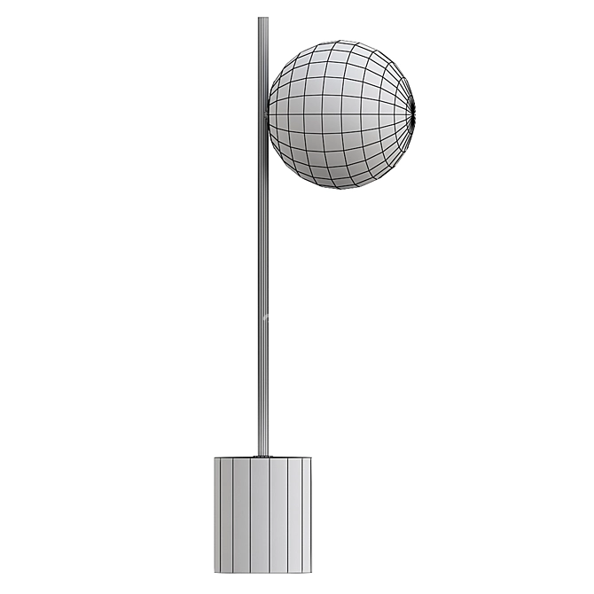 Modern Sphere Stem Table Lamp 3D model image 2