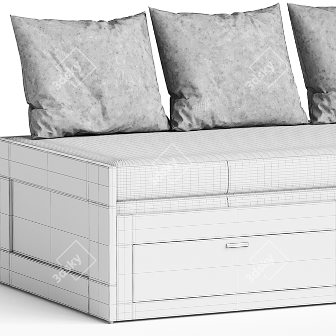 Versatile BRIMNES Daybed Set 3D model image 3