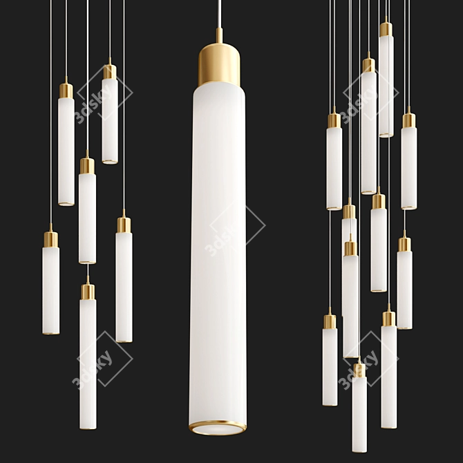 Illuminating White Candles Collection 3D model image 2