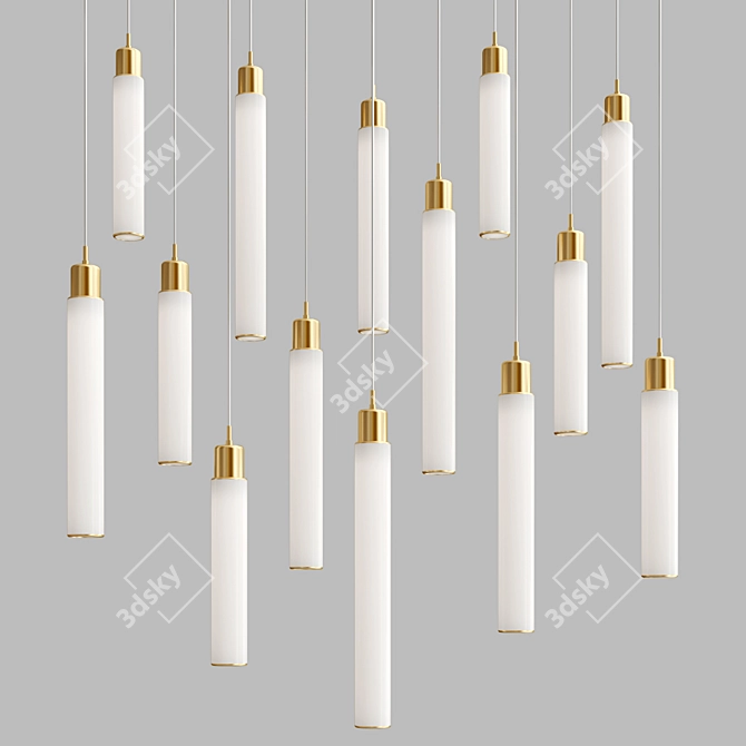 Illuminating White Candles Collection 3D model image 3