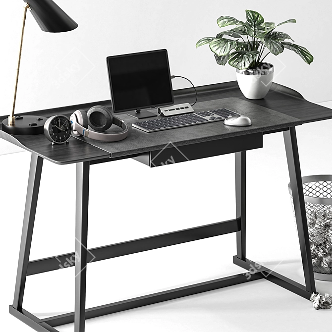 Modern Workstation Set 3D model image 3