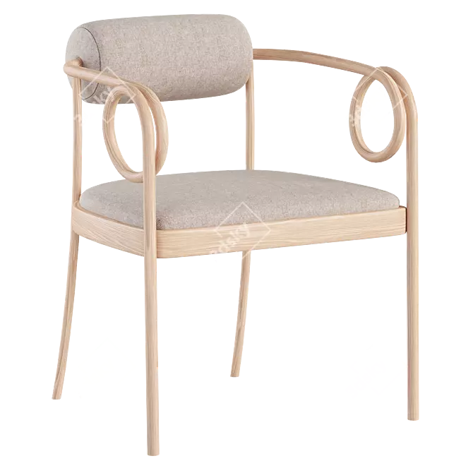 Vienna Small Loop Armchair 3D model image 1