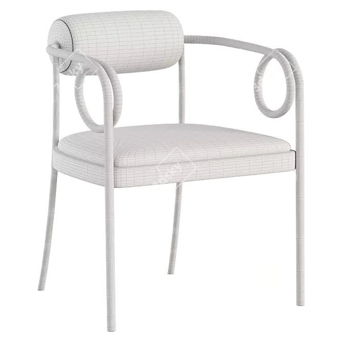 Vienna Small Loop Armchair 3D model image 4