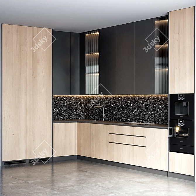 Gaggenau Kitchen 85: Sleek Appliance Hub 3D model image 2