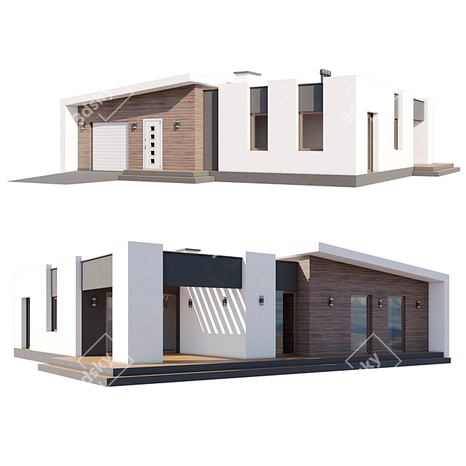 Modern Home: Millimeter Units 3D model image 1