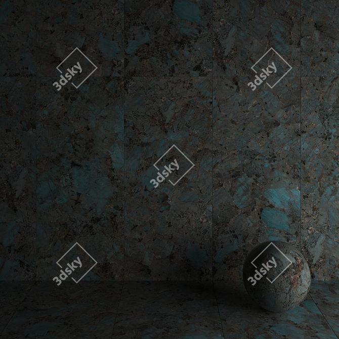 Infinite Amazzonite Marble Tiles 3D model image 2