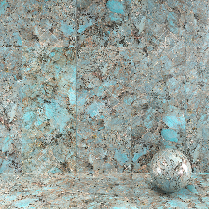 Infinite Amazzonite Marble Tiles 3D model image 3