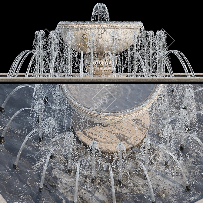 Cascade Water Fountains for Projects 3D model image 3