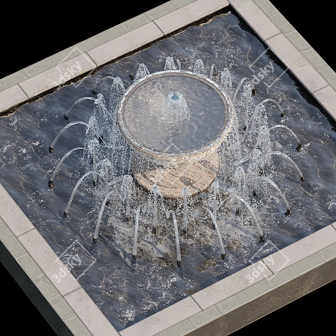 Cascade Water Fountains for Projects 3D model image 4