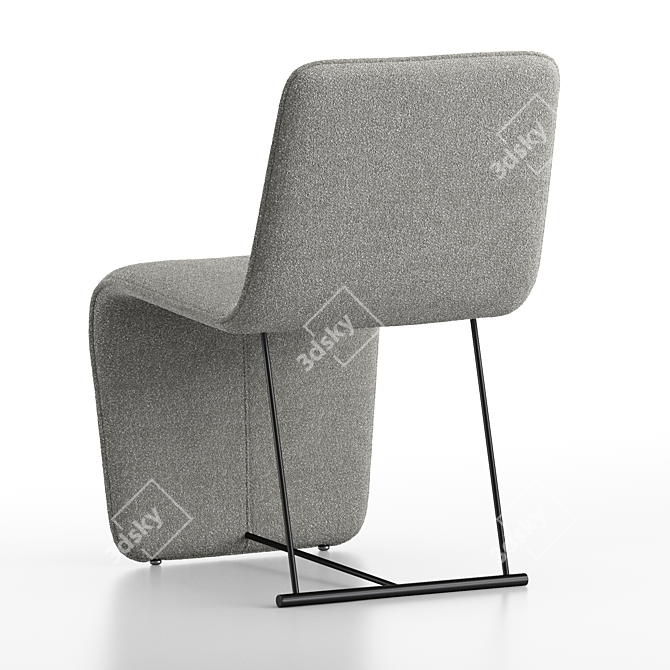 Modern Leather Dining Chair - Branon 3D model image 6