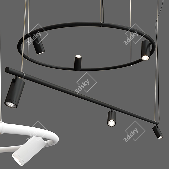 Minimalist Iris Pendant Lighting 3D model image 2