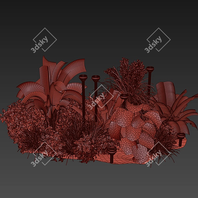 Volume 409 Leaf Collection: Premium Outdoor Garden Plants 3D model image 6