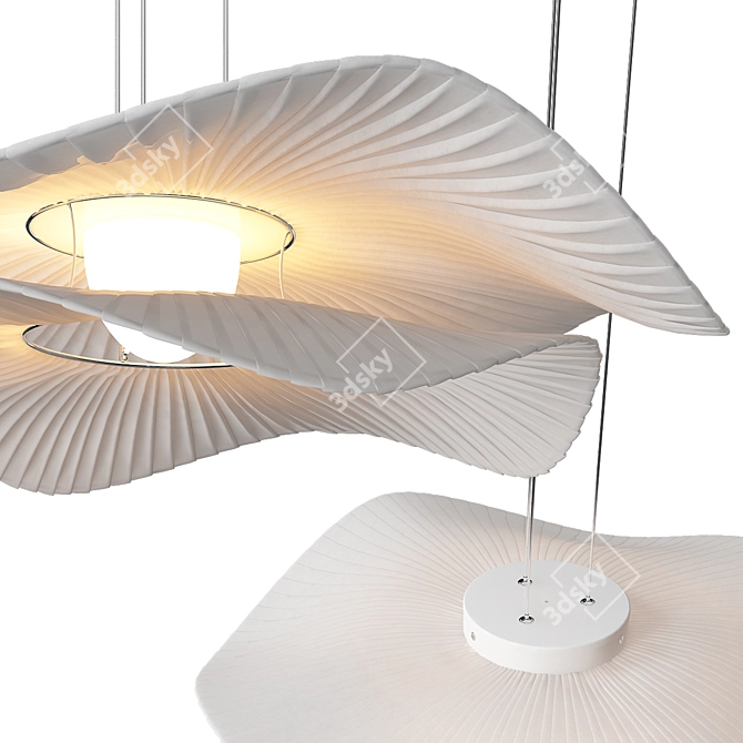 Nordic Lotus Leaf Pendant Light 3D model image 2