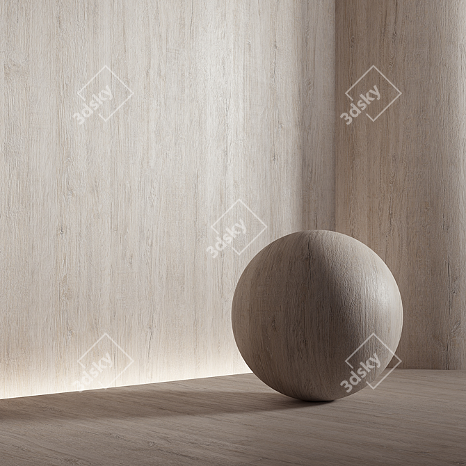 Seamless Wood Material Texture 1920px 3D model image 1